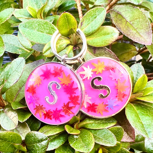 Pink Autumn Wreath in Gold Hardware