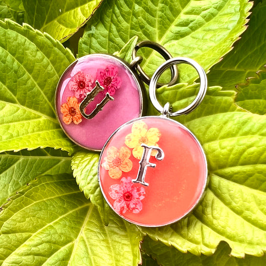 Pink Autumn Bloom in Antique Bronze Hardware