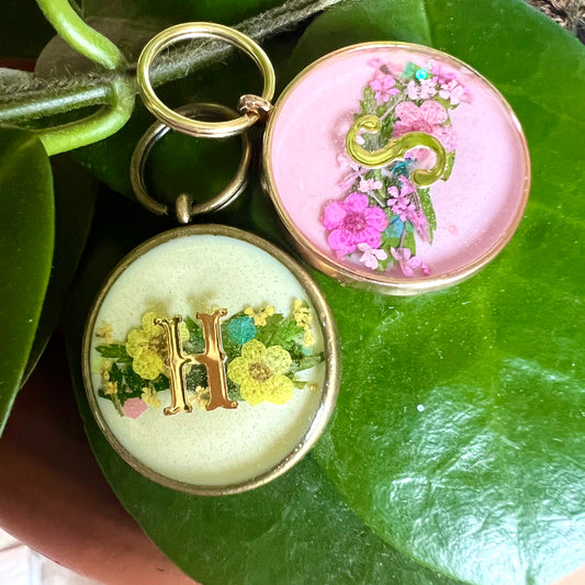 Yellow Spring Blooms in Antique Bronze Hardware
